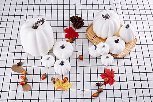 12 Pcs Assorted Sizes Artificial Pumpkins W209288