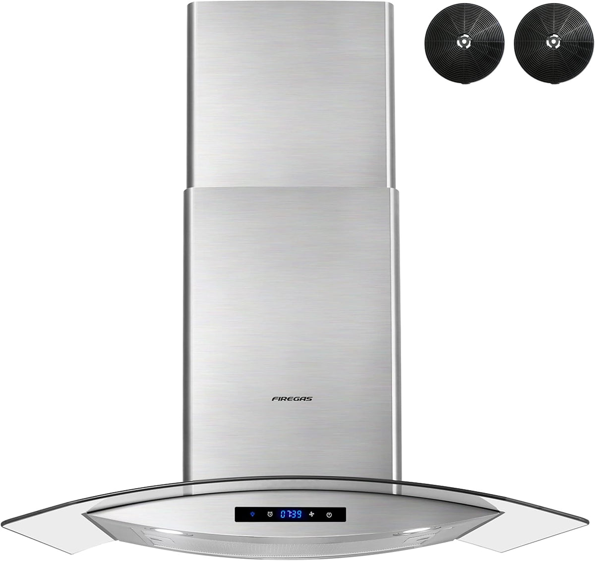 30 inch Wall Mount Range Hood with Ducted Exhaust Vent, Stainless Steel A689