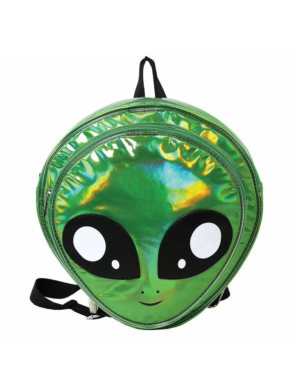 Green Alien Head Vinyl Backpack V365228