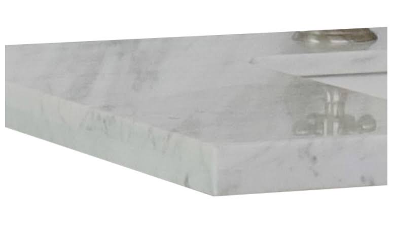 49 inch Carrara Marble Countertop with Double Rectangular Sink L577