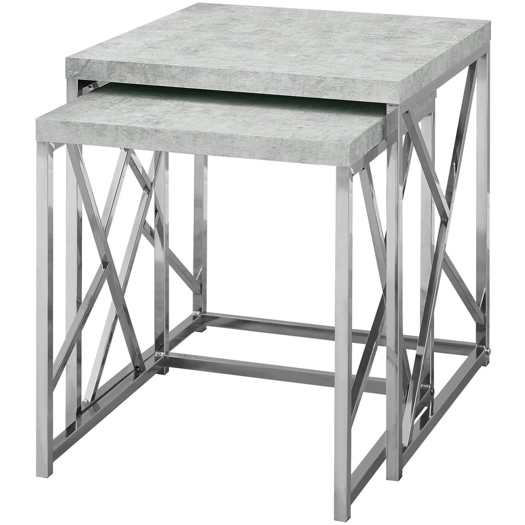 Gray Cement Finish Nesting Table Set E11226