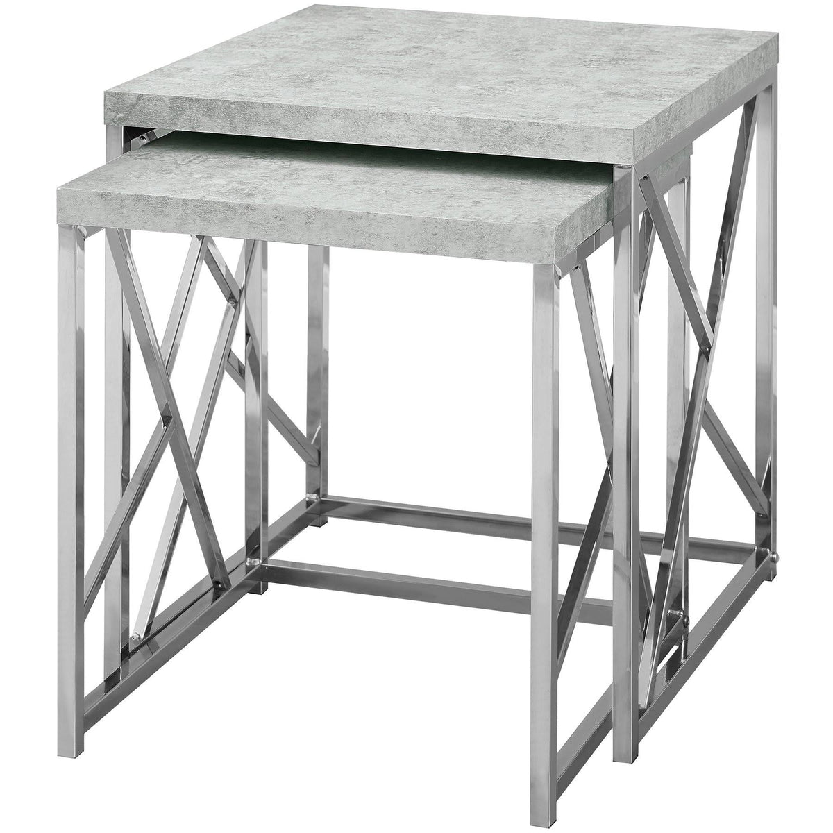Gray Cement Finish Nesting Table Set E11226