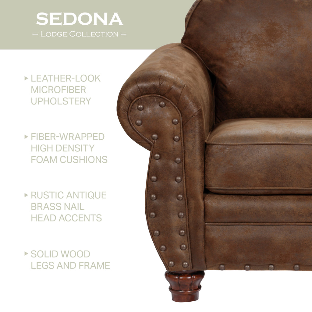 Ottoman with Nail Head Accents Y47029