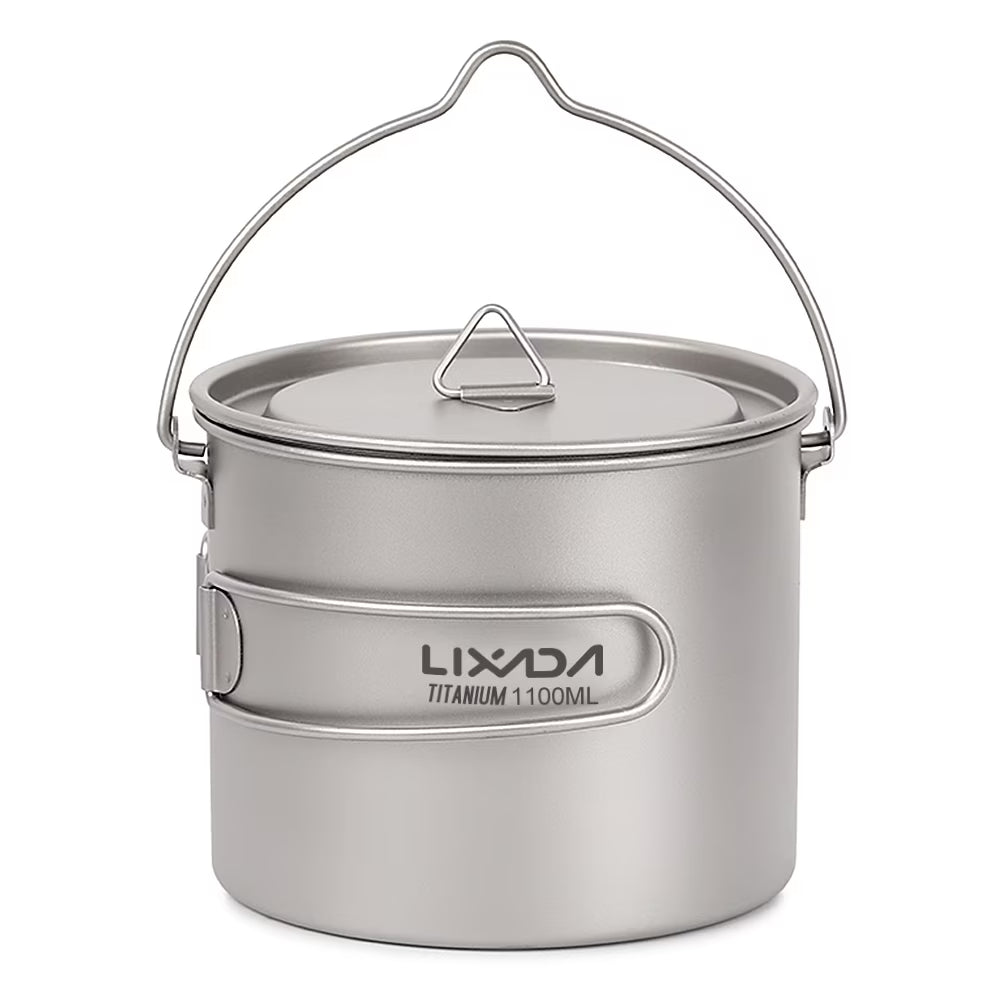 Ultralight Pot Water Mug Cup with Lid and Foldable Handle T30676