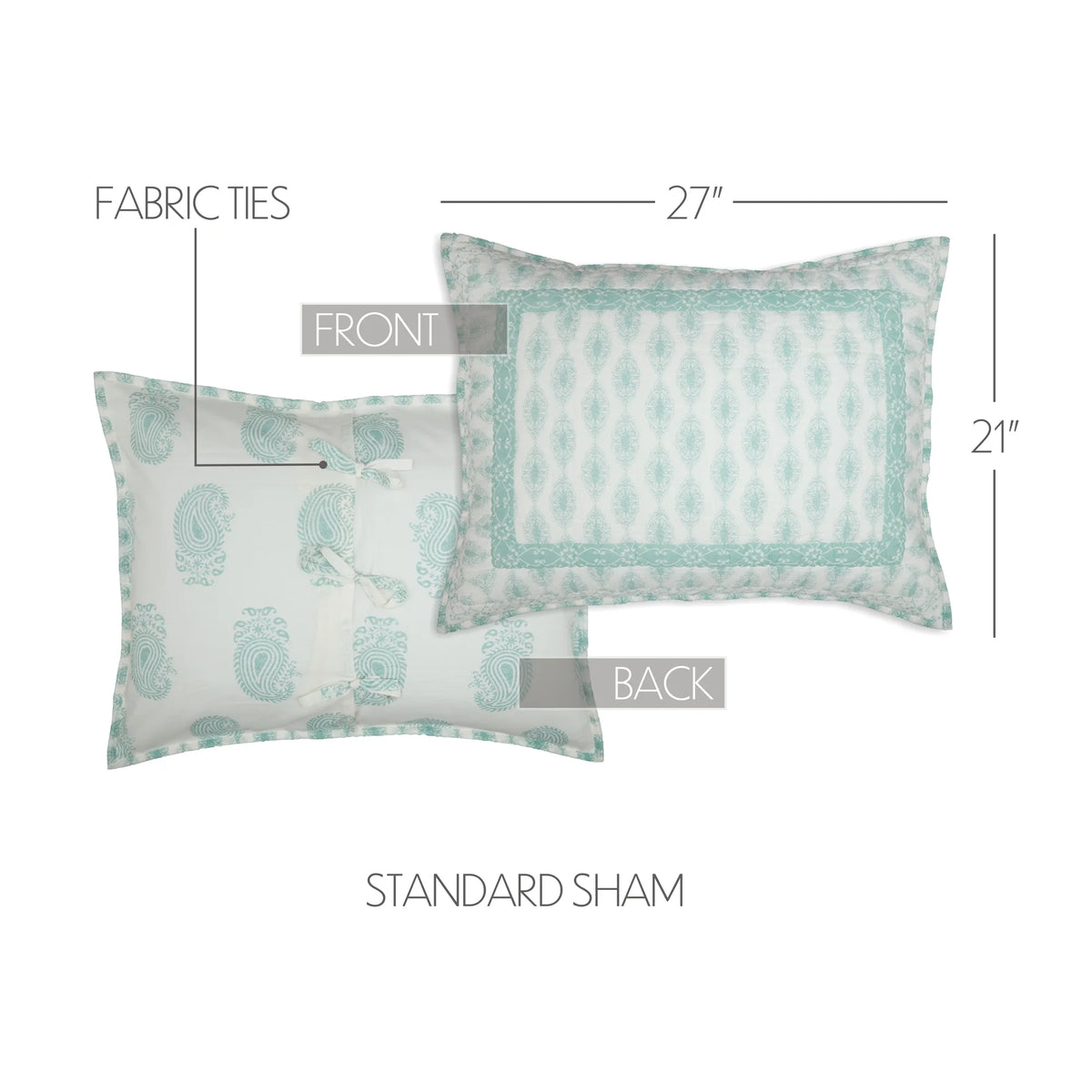 Green Boho Standard Sham 21x27 P7865