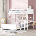 Twin Over Full Bunk Bed with Desk and Storage Drawers Q892165