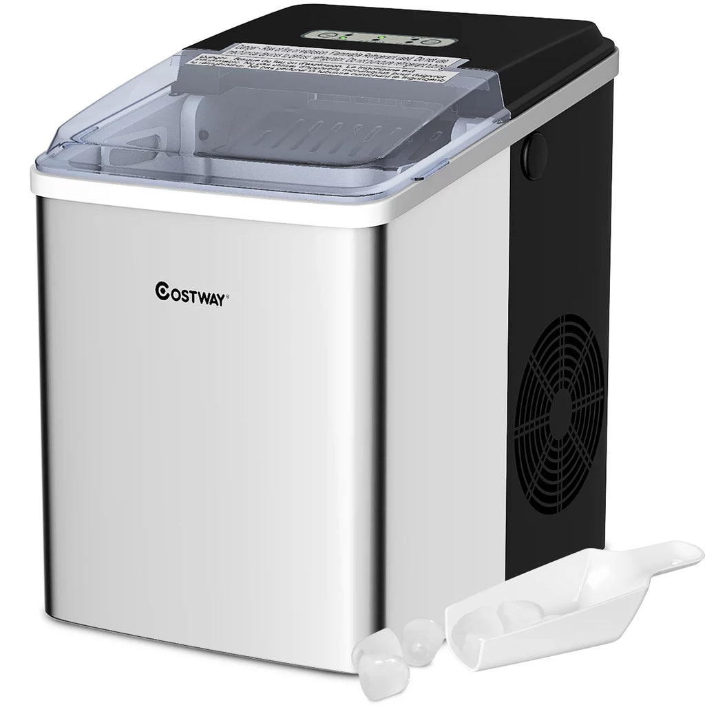 Stainless Steel Countertop Ice Maker with Scoop U963625