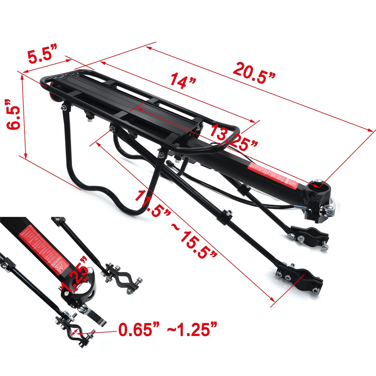 Rear Rack Bicycle Luggage Carrier Up30KG N367867