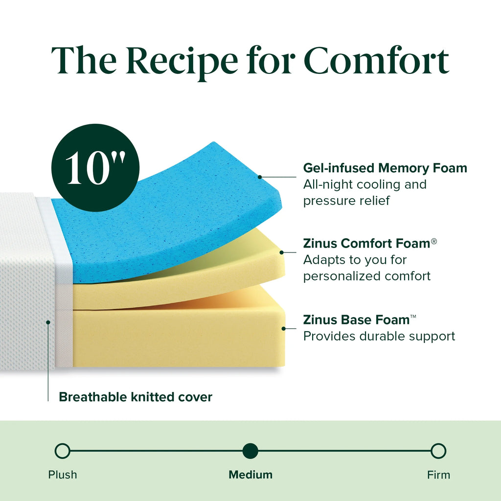 Queen Cooling Gel Memory Foam Mattress E44364
