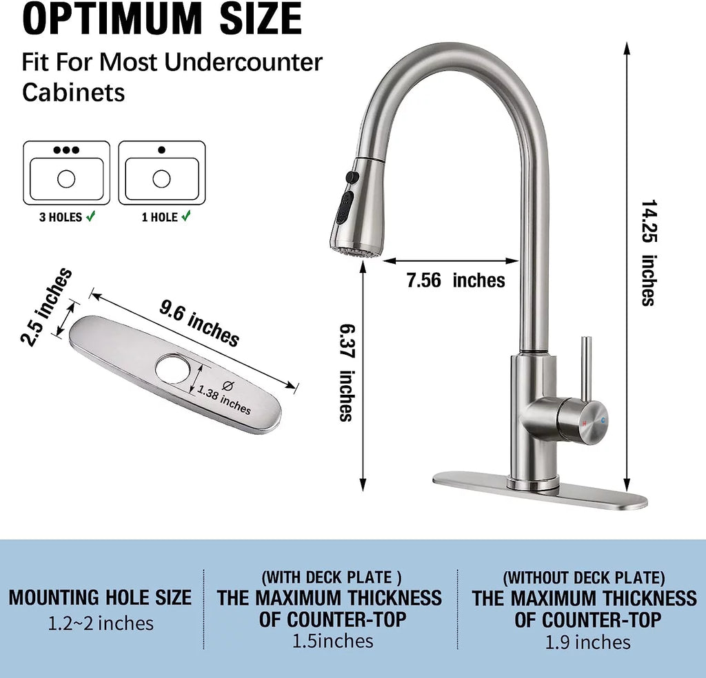 Kitchen Faucet with Pull Down Sprayer Single Handle V9760