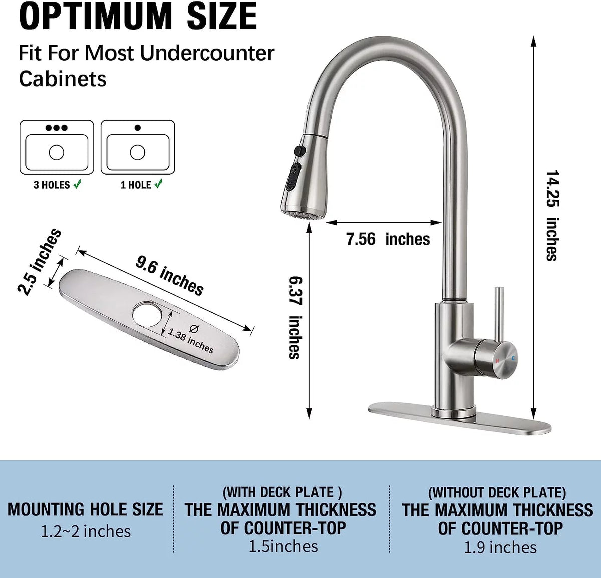 Kitchen Faucet with Pull Down Sprayer Single Handle V9760