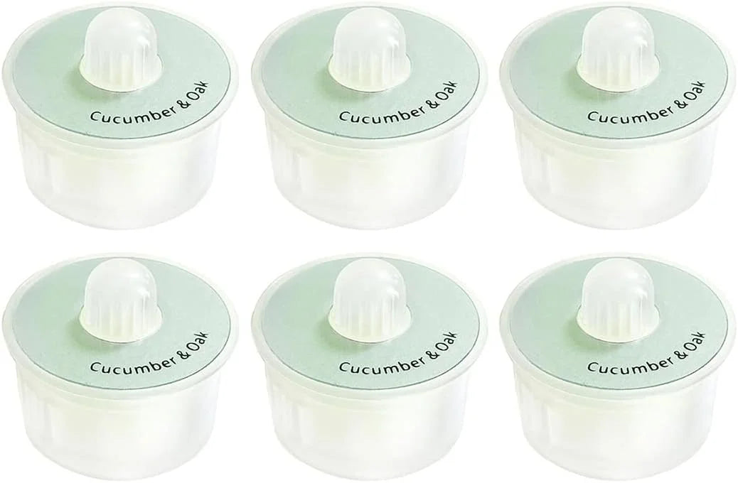 6 Pcs Fragrance Capsule Air Freshener Replacement, Cucumber & Oak S9546