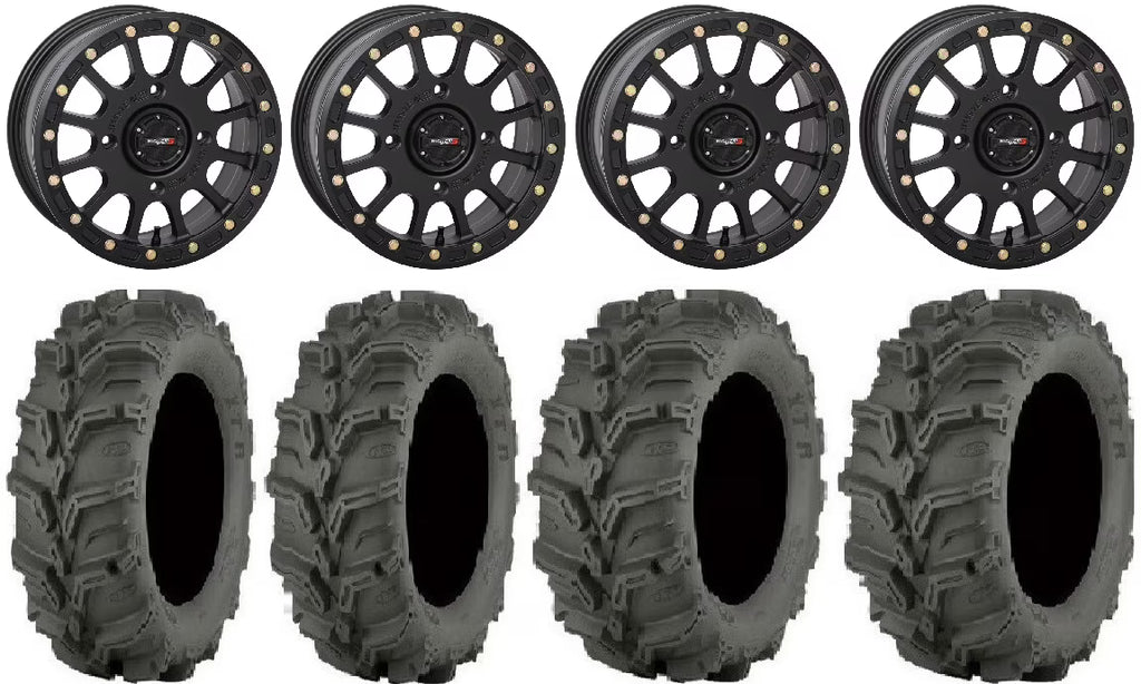 Black 14" Wheels 27" Mud Lite XTR Tires U919