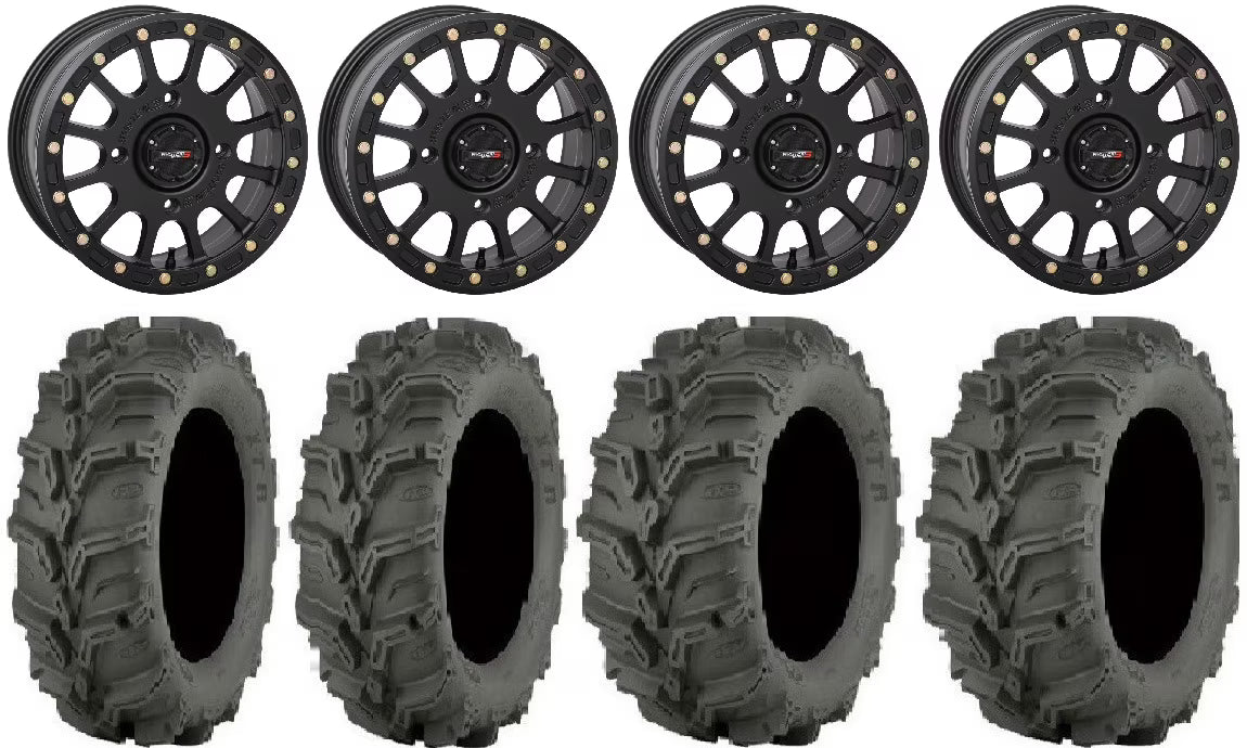Black 14" Wheels 27" Mud Lite XTR Tires U919