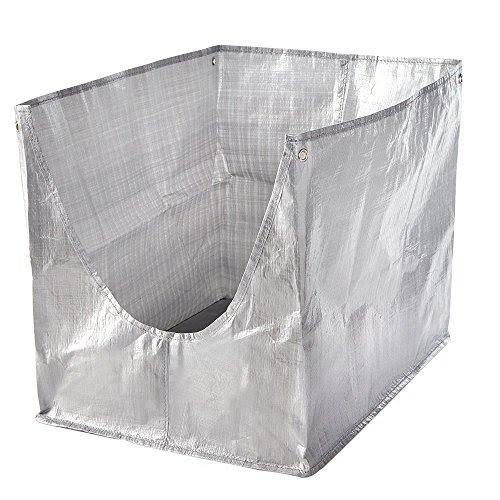 Gray Litter Box with Scoop and Reusable Liner (2-Pack) P597