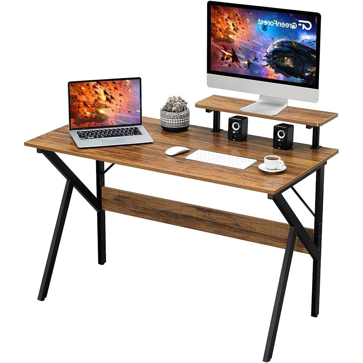 47-inch Home Office Computer Desk with Moveable Top Shelf Z460767