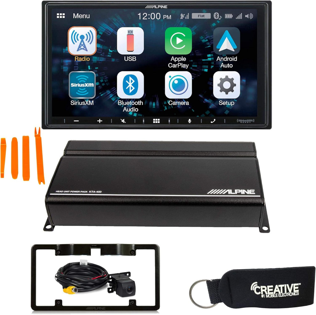 CarPlay & Android Auto Receiver with 4-Channel Amplifier and Back up Camera K722
