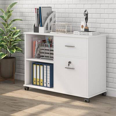 White 2-Drawer Lateral Filing Cabinet A3786