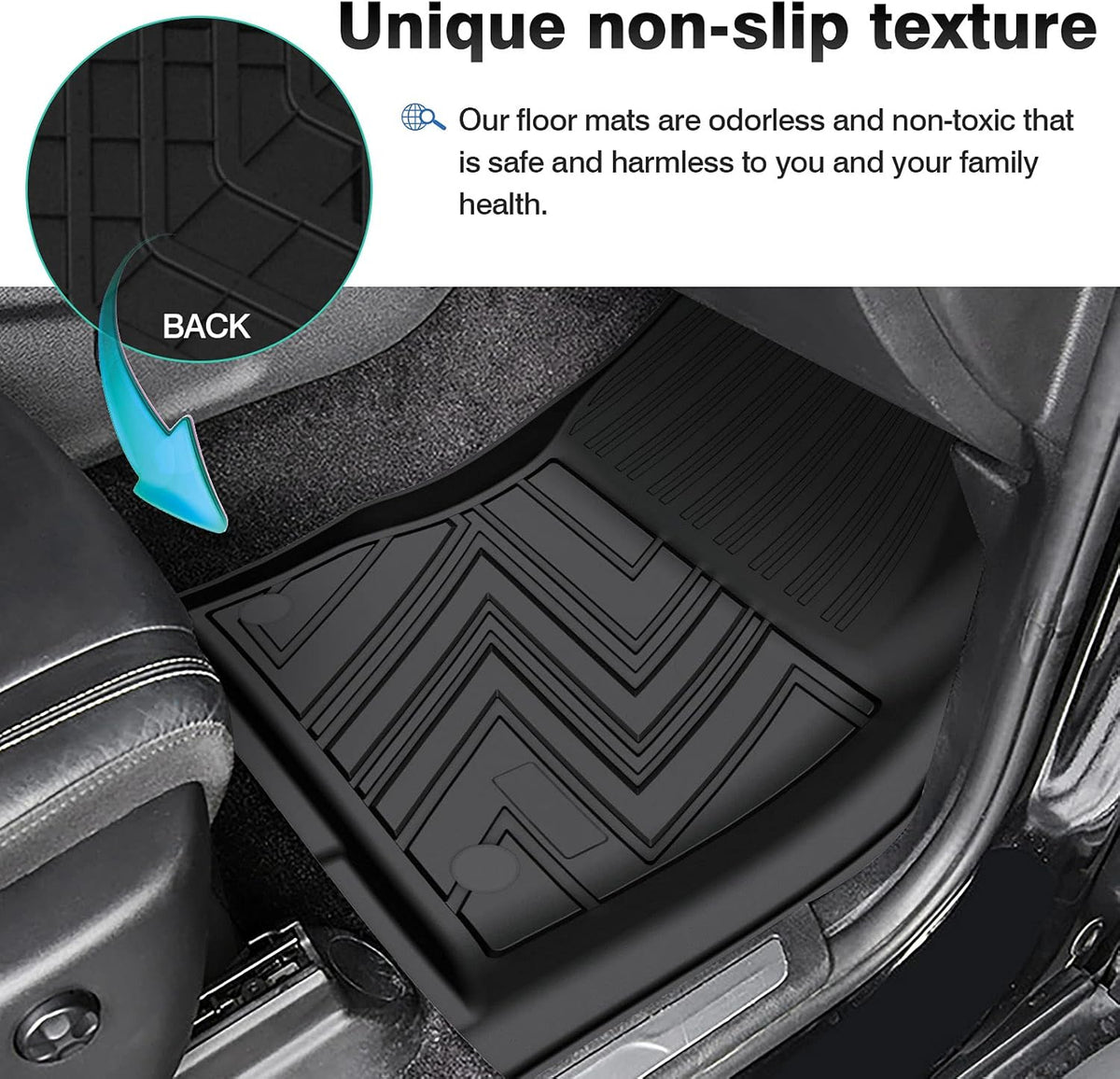 TPE All-Weather Floor Mat Liners for Jeep Grand Cherokee 2011-2021 D1399