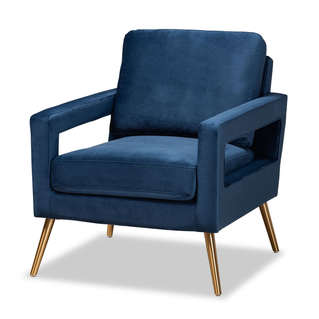 Navy Blue Wingback Chair H7061