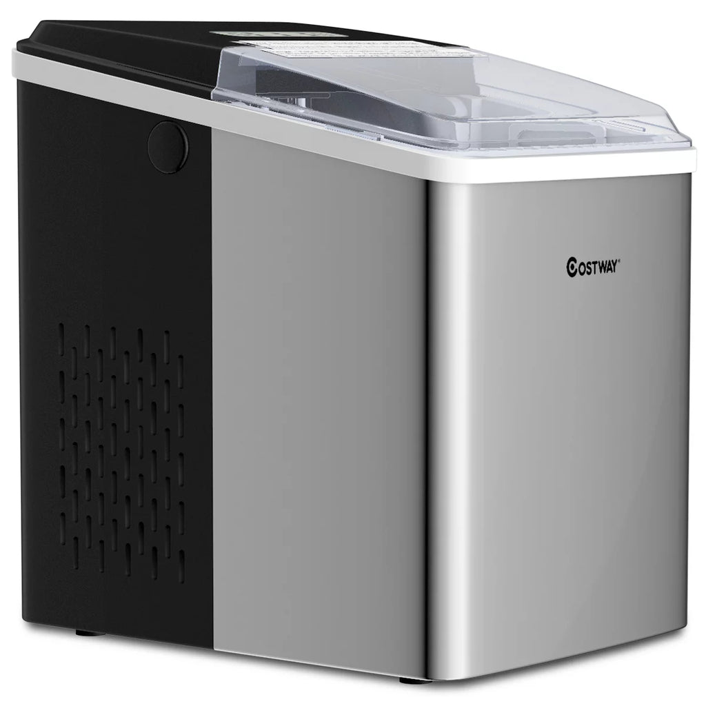 Stainless Steel Countertop Ice Maker with Scoop U963625
