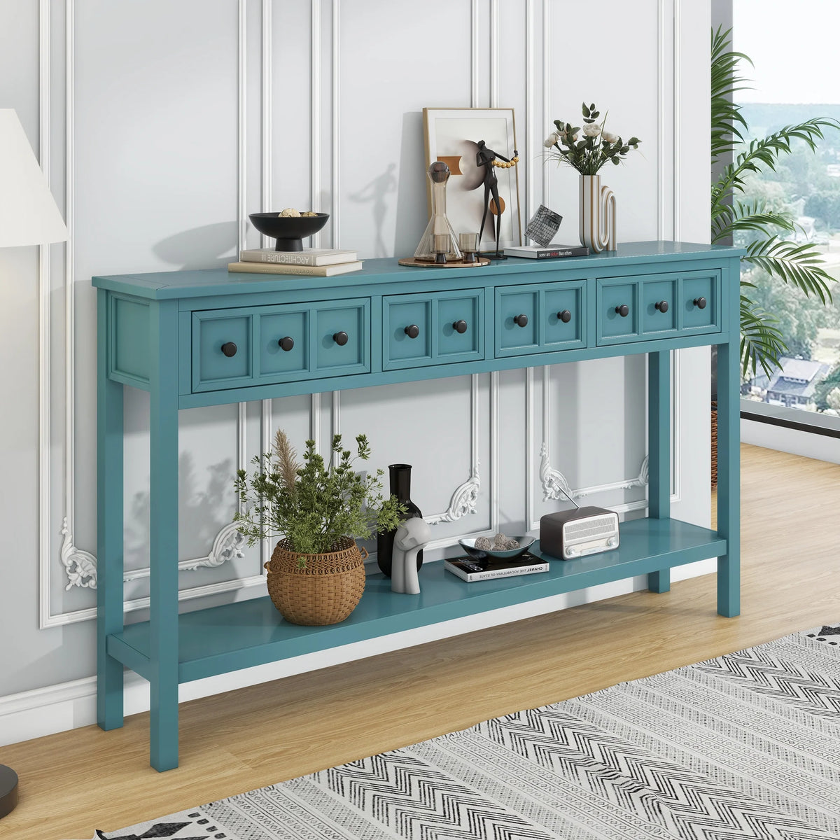 Rustic Entryway Console Table O16445