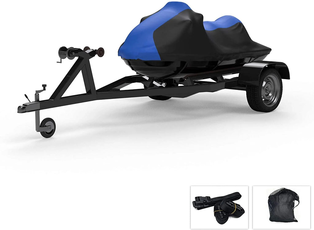 Blue/Black Trailerable Jet Ski Covers with Storage Bag A5621