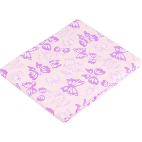 Pink Butterfly Fitted Crib Percale Sheet O2981