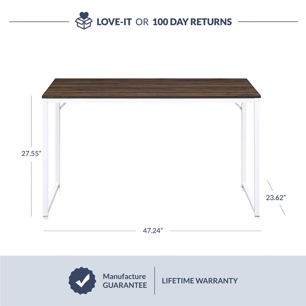 Computer Desk with White Frame H75297