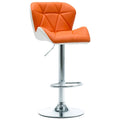 Orange Faux Leather Bar Stool N69816