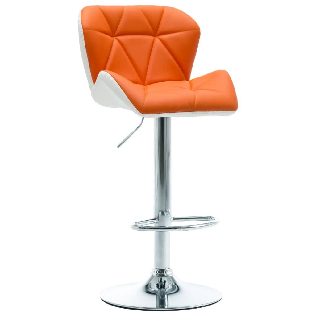 Orange Faux Leather Bar Stool N69816