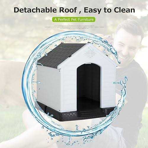 Large Insulated Plastic Dog House W725873