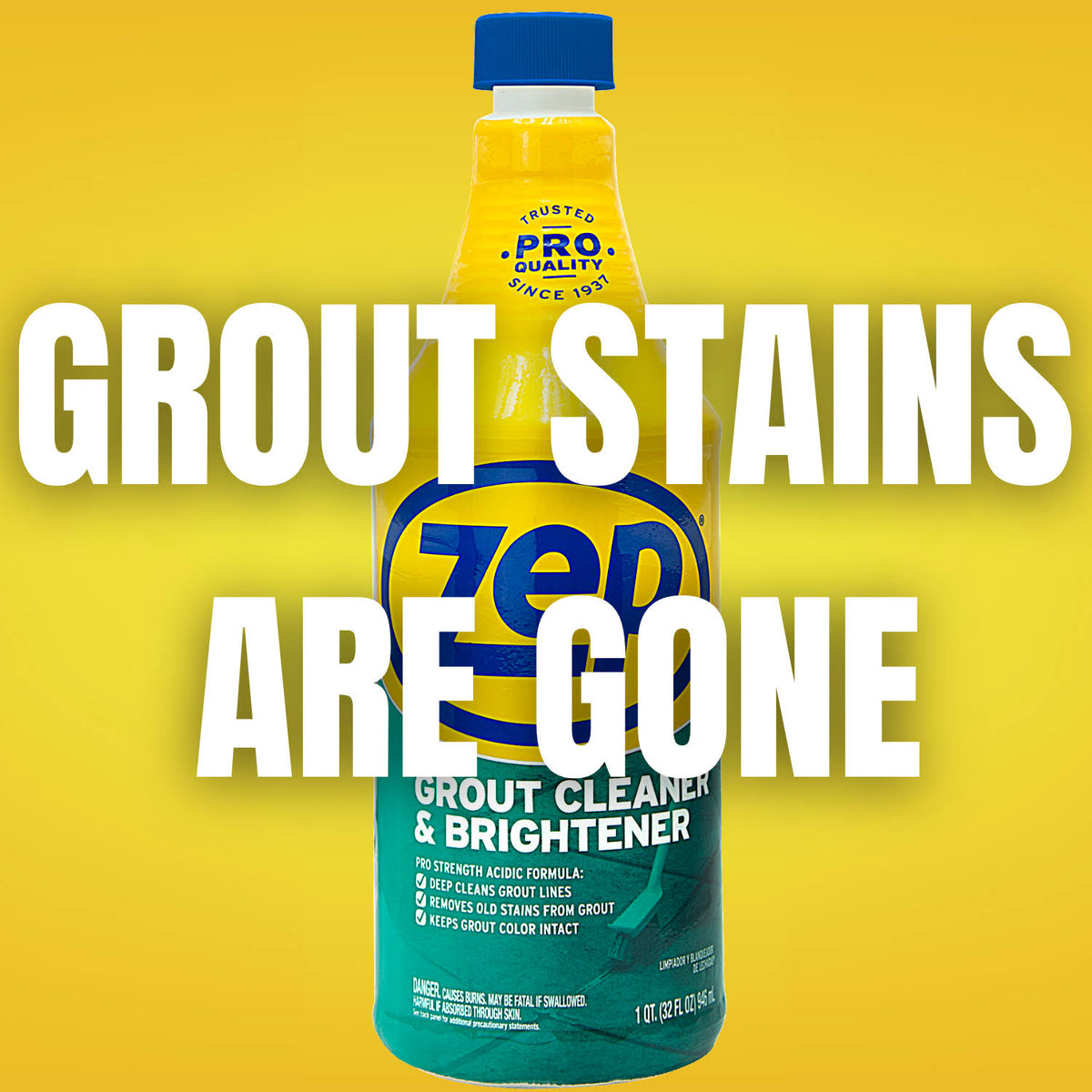 Grout Cleaner and Brightener, Quart Bottle, 12 Bottles V12275