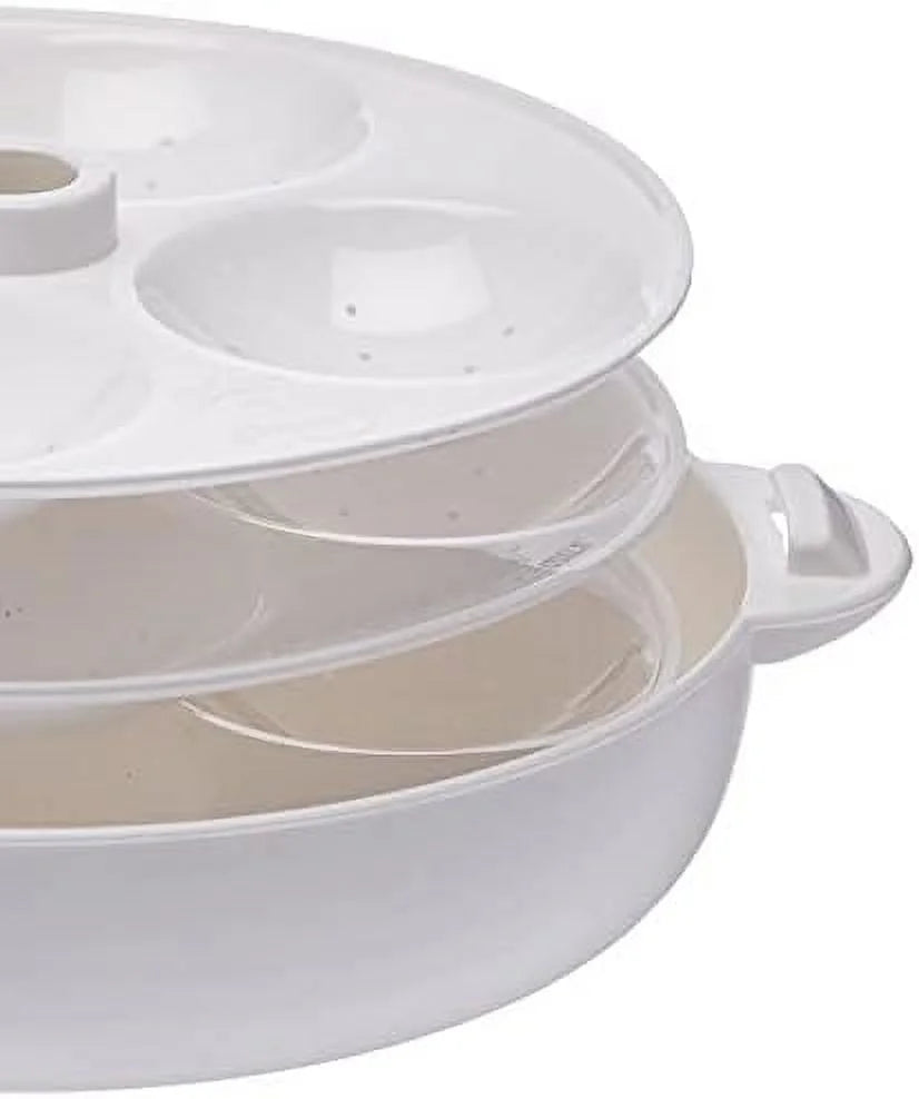 White 12 Idli Microwave Maker and Steamer T354756