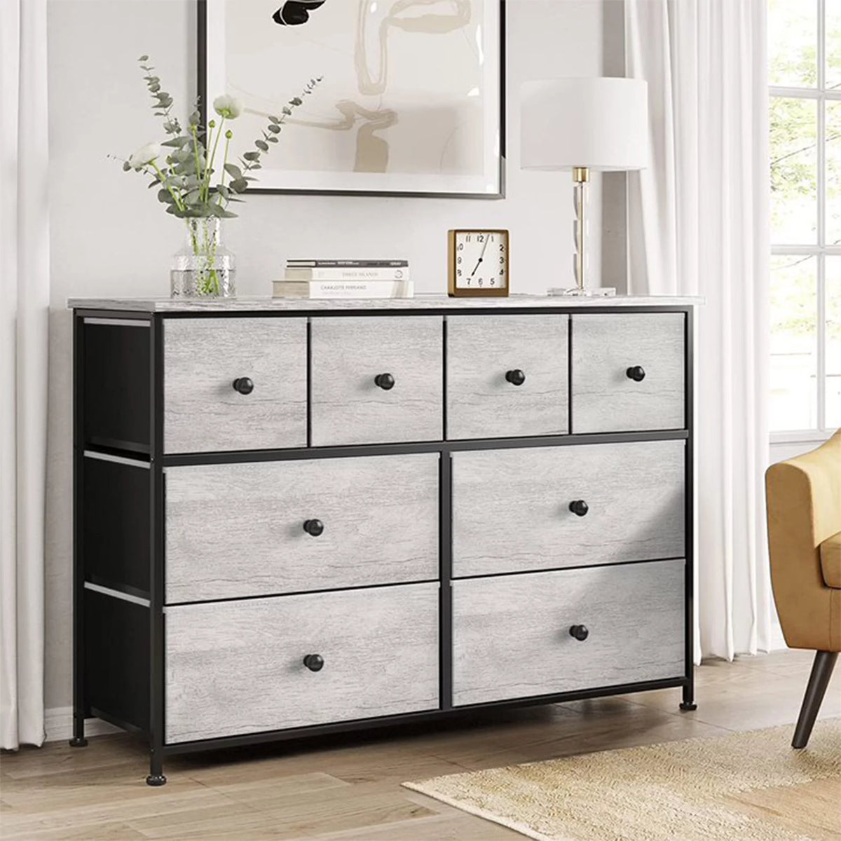 8 Drawer Steel Frame Storage Organizer Dresser M82096