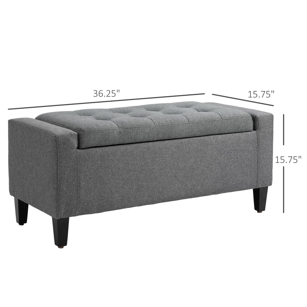 Linen Storage Ottoman Bench V4433