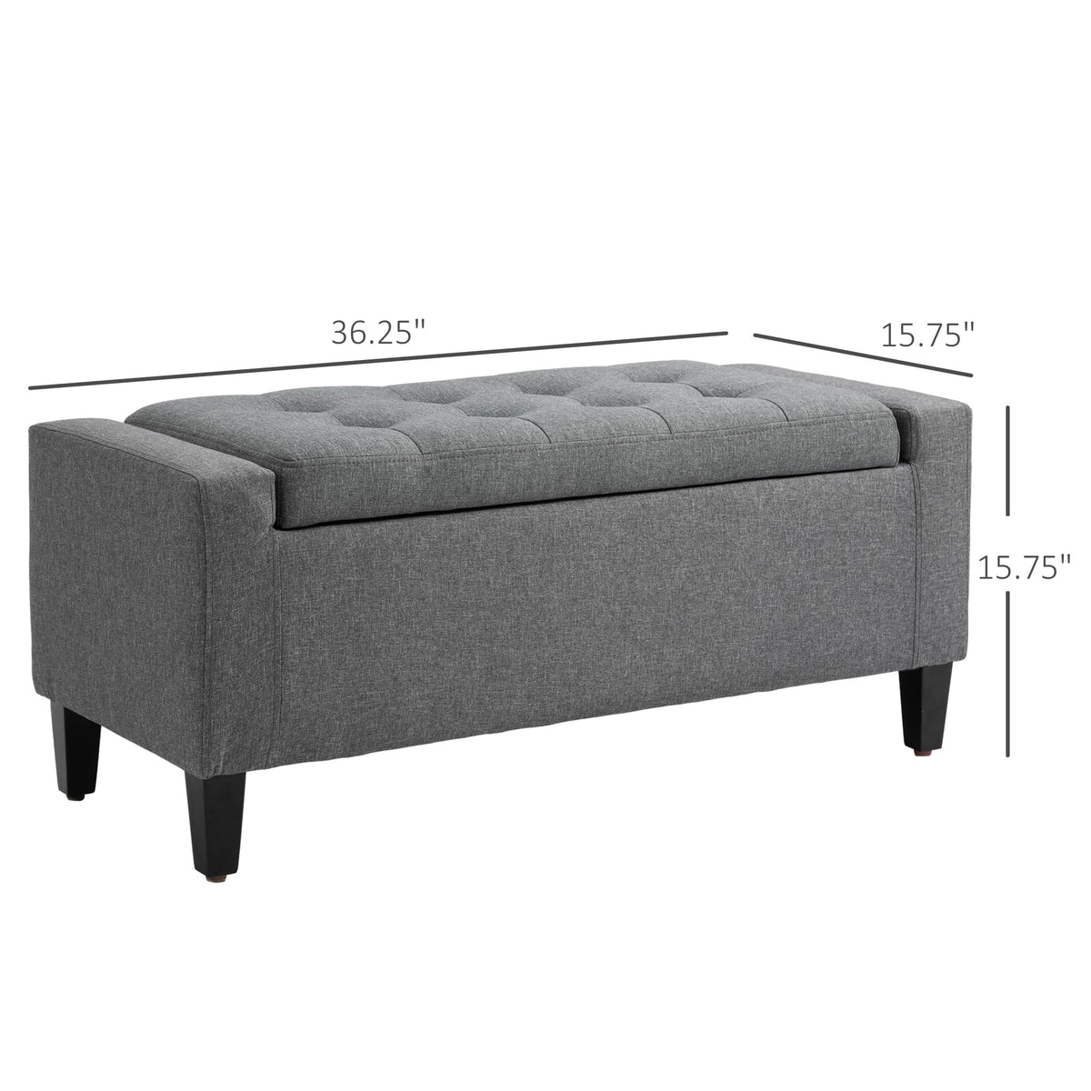 Linen Storage Ottoman Bench V4433