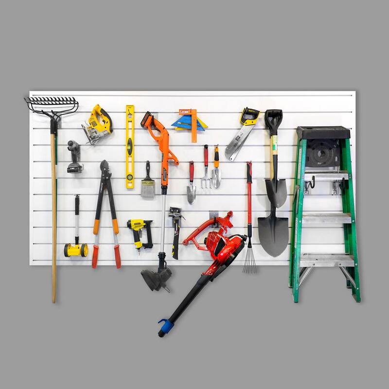 PVC Slatwall 8 ft. x 4 ft. White F2437