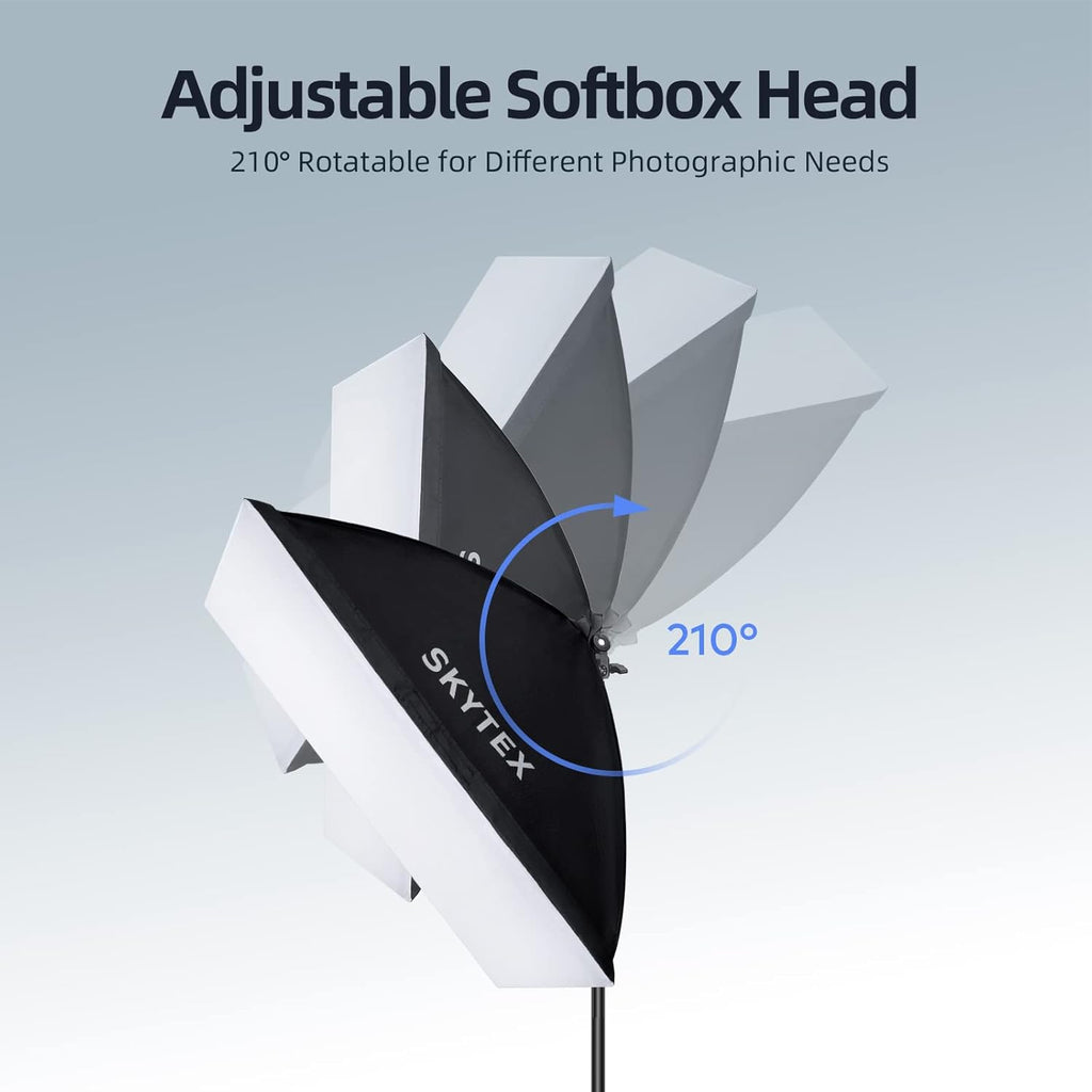 2x20x28in Softbox Lighting Kit with 2x135W 5500K E27 Bulb K5034