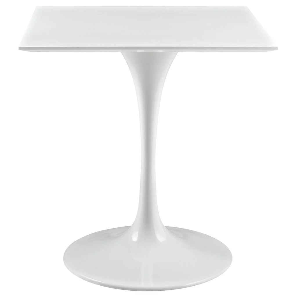28" Square Wood Top Dining Table in White N228471