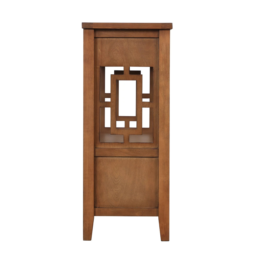 36'' Pine Wood Console Table with 4 Drawers & 1 Storage Shelf N8718