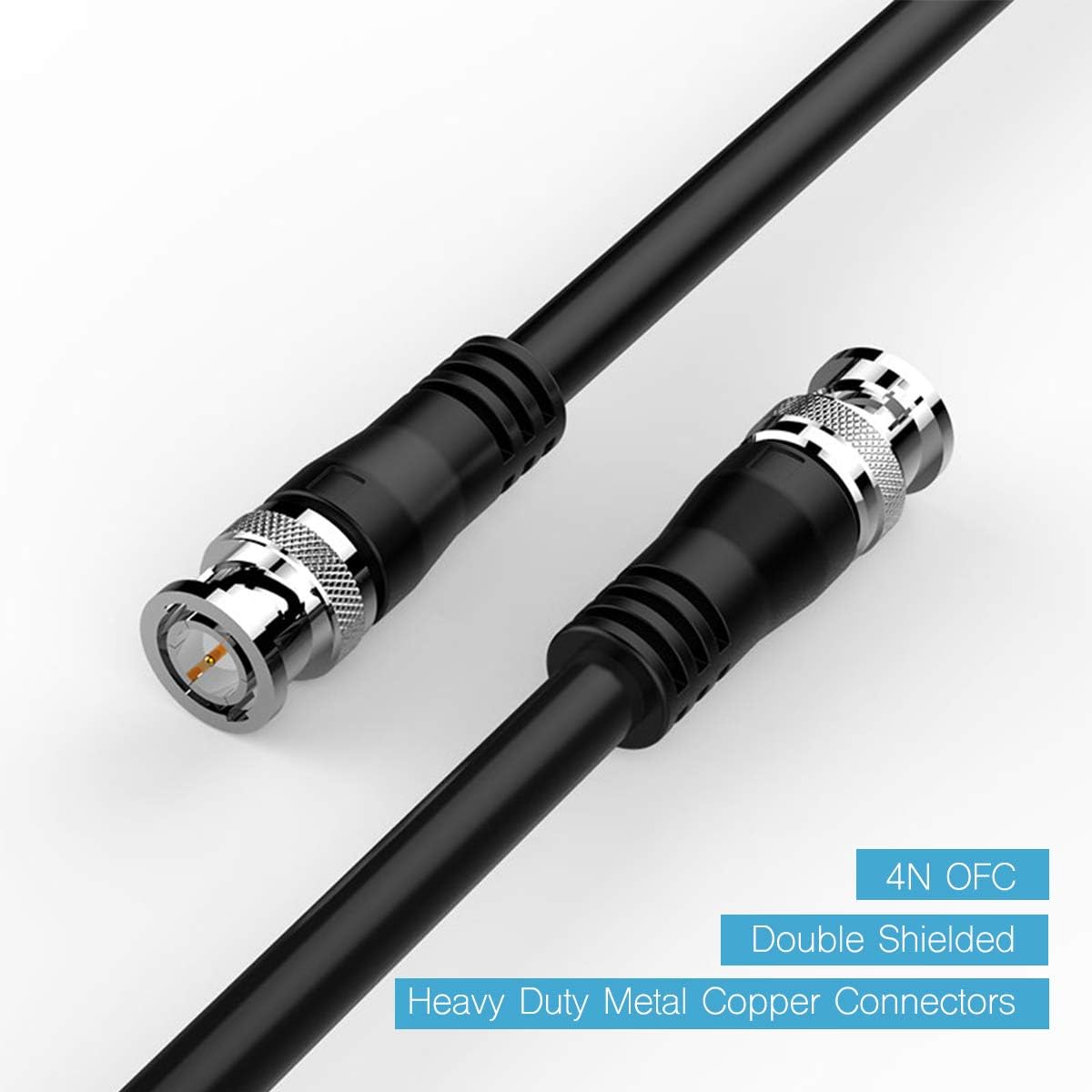 100ft 3G HD-SDI Coax Cable BNC to BNC Copper Connectors R1935