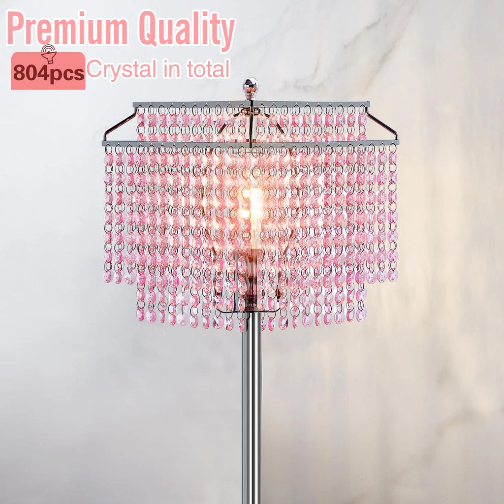 Pink Crystal Metal Floor Lamp N78107