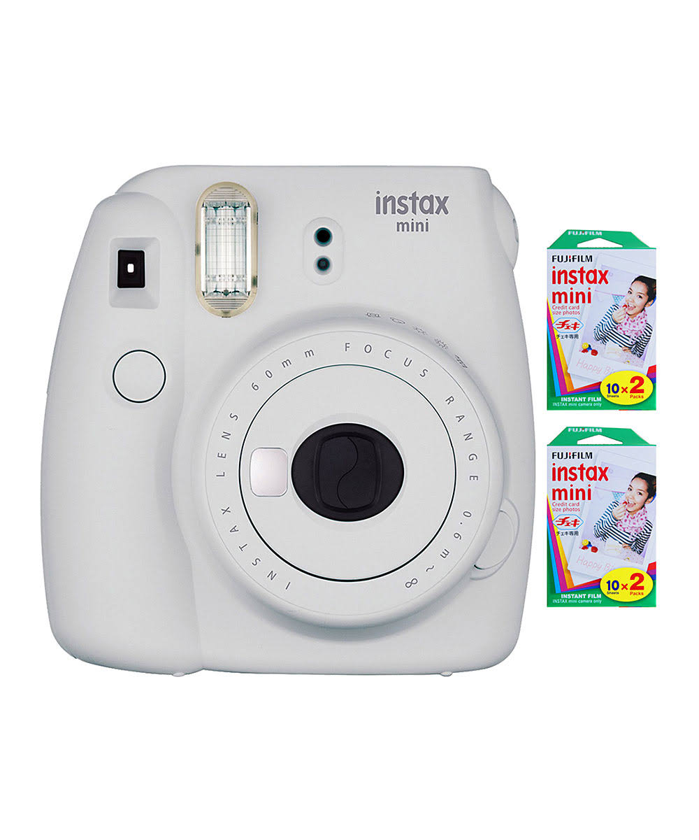 Smokey White Instant Film Camera with 40 Sheets of Instant Film Y5442