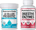 60 Billion Probiotics 60ct + Digestive Enzymes U41230